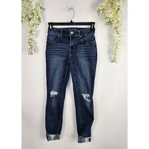 Maurices Distressed Skinny Jeans High Rise Small Stretch Denim Casual Chic